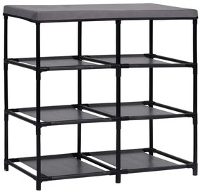 288322 vidaXL Шкаф за съхранение с 6 чекмеджета, 55x29x55 см, сив, стомана