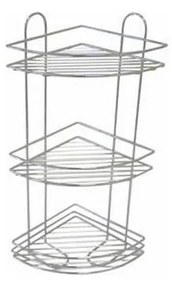 Тристепенна стена за душ 31x58 см, хром с блясък