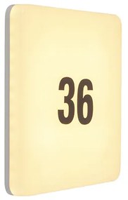 Модерна квадратна стенна лампа с LED и стикер с номера - Plater