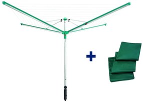 Градинска сушилня за дрехи в сребрист цвят 60 m Linomatic 600 Deluxe Cover – LEIFHEIT