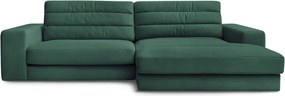 Зелен кадифен ъглов диван (десен ъгъл) Sierra – Bobochic Paris