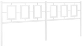374327 vidaXL Метална табла за глава, бяла, 193 см