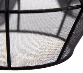 Черно висящо осветително тяло с текстилен абажур ø 40 cm – Ixia