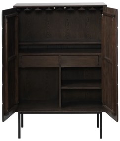 Тъмнокафяв скрин 90x130 cm Latina – Unique Furniture