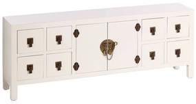 Бял нисък скрин 130x50,5 cm Oriente – Ixia