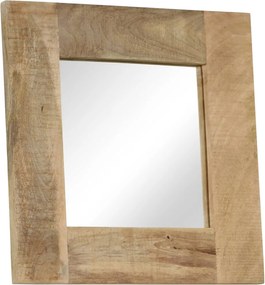 246301 vidaXL Огледало, мангово дърво масив, 50x50 см