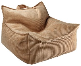 Кафяв детски пуф от рипсено кадифе Chair – Wigiwama