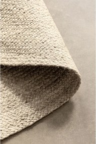Кремав двустранен/ръчно изработен ютен кръгъл килим ø 200 cm Braided – Hanse Home