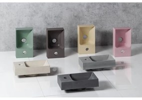 Сив бетонен малък умивалник 31x17 cm Piccolino – Sapho