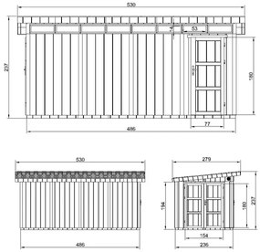 LP® SmartSide® панелен навес – 236 x 486 см – 12 см2