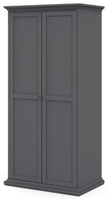 Тъмно сив гардероб 96x201 cm Paris - Tvilum