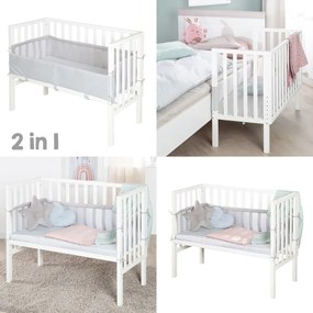 Бяло детско креватче 90x45 cm – Roba