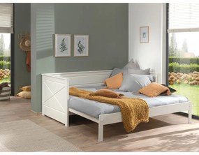 Бяло детско легло 180x200/90x200 cm разтегателно PINO – Vipack