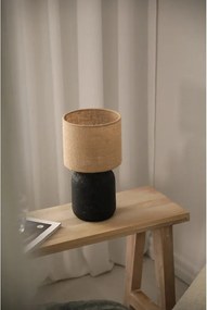 Настолна лампа с абажур от юта в черен и естествен цвят (височина 32,5 cm) Montagna - Markslöjd