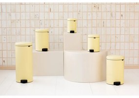 Кош за боклук с педал Brabantia NewIcon 1008852, 30 л, Плавно затваряне, Противоплъзгаща основа, Жълт