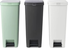 Кош за боклук с педал Brabantia StepUp 1005556, 40 л, Екологични материали, Голям отвор, Светлосив