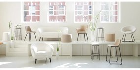 Бял тапициран бар стол (височина на седалката 73 cm) Alice – Light &amp; Living