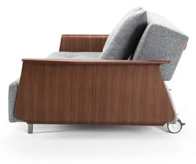 Сив разтегателен диван с подлакътници Twist Granite Long Horn - Innovation