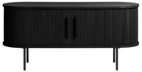 Черна телевизионна масичка от дъб 120x56 cm Nola - Unique Furniture