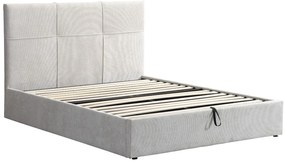 Тапицирано легло Raziel-Бежово-160x200-Lift-Storage