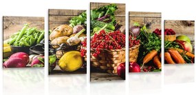 картини от 5 части – Свежи плодове и зеленчуци