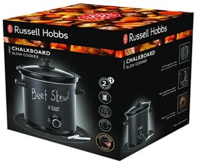 Уред за бавно готвене Slow cooker Russell Hobbs 24180-56 Chalkboard, 3.5 литра, Керамичен съд, 3 програми, Черен