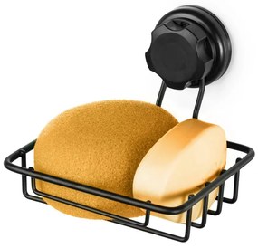 Черен самозадържащ се държач за сапун за стена Черен държач за сапун и гъба Bestlock - Compactor