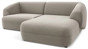 Бежов кадифен ъглов диван (десен ъгъл) Moana – Makamii