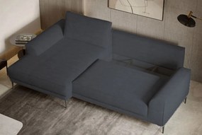Ъглов диван Holland Mini-тъмно сив-десен