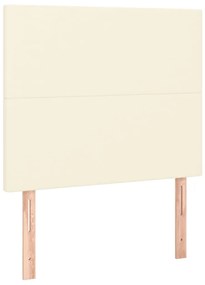 3116132 vidaXL Горни табли за легло 2 бр кремави 90x5x78/88 см,изкуствена кожа