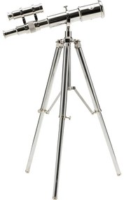 Арт.55311 Деко фигура Telescope Silver Clock 49см