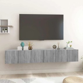 815872 vidaXL Висящ шкаф, сив сонома, 3 бр, 60x30x30 см, инженерно дърво