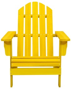 315874 vidaXL Градински стол "Адирондак", чам масив, жълт