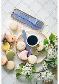 Комплект сини прибори за хранене Pocket от 3 части - Monbento