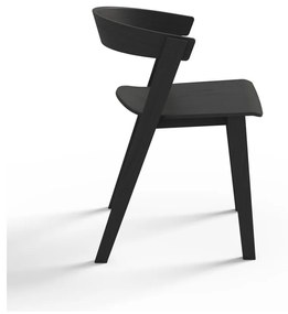 Черни трапезни столове в комплект от 2 от букова дървесина Sand - TemaHome