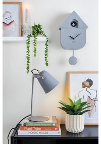 Сив стенен часовник с махало , 21,5 x 41,5 cm Modern Cuckoo - Karlsson