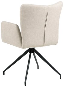 Бежови тапицирани трапезни столове в комплект с подлакътници 2 бр. Laura – Actona