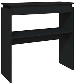 808315 vidaXL Конзолна маса, черна, 80x30x80 см, инженерно дърво