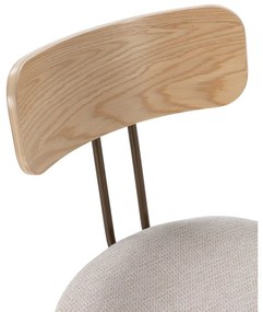 Бежов/в естествен цвят тапициран трапезен стол Olimpia – MOME