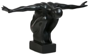 Настолна декорация 25x41x20 cm смола/черна