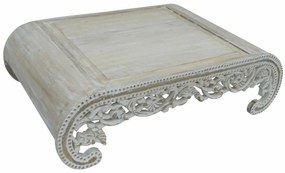 Помощна маса DKD Home Decor Бял Дървен Дърво манго 121 x 83,80 x 35,50 cm 121 x 83,8 x 35,5 cm