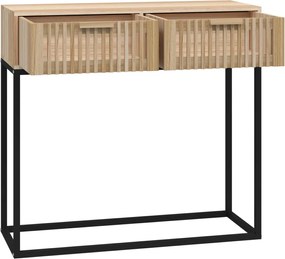 Конзолна маса, 80x30x75 см, инженерно дърво и желязо