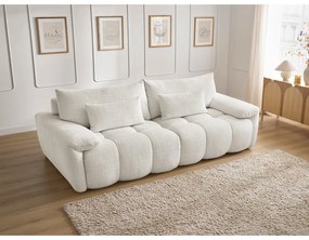 Бял шенилов диван 264 cm Ivane – Bobochic Paris