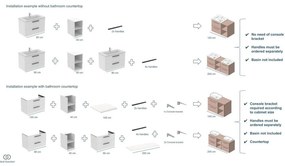 Бял стенен шкаф за мивка 60x63 cm i.Life B – Ideal Standard