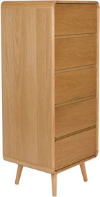 Скрин от масивен ясен в естествен цвят 45x112x40 cm Rise – Zuiver