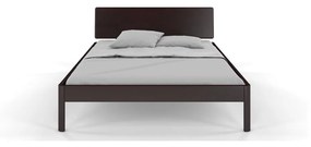 Двойно легло от борова дървесина 200x200 см в тъмнокафяв цвят Ammer - Skandica