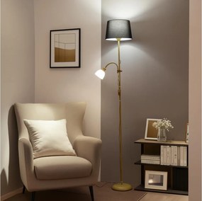 Brilagi - Подова лампа CERIA 1xE27/100W/230V + 1xE14/25W златиста/черна