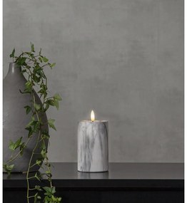 LED свещ от сив и бял бетон, височина 15 см Flamme Marble - Star Trading