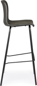Тъмносив тапициран бар стол (височина на седалката 75 cm) Kyra – Bizzotto