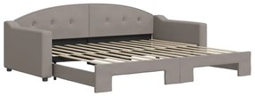 3197533 vidaXL Канапе с изтеглящо разтегателно легло таупе 90x200 см плат